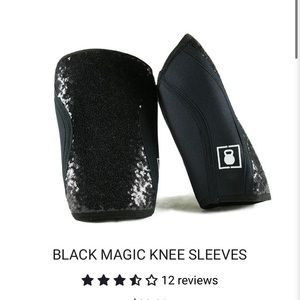2Pood Black Magic Sequin Knee Pads LG NWOT Crossfi